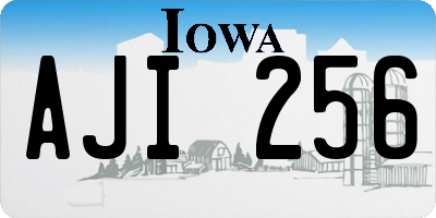 IA license plate AJI256