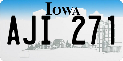 IA license plate AJI271