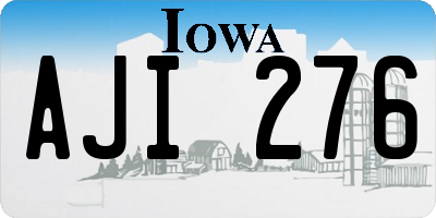 IA license plate AJI276