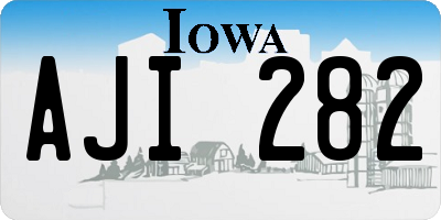 IA license plate AJI282