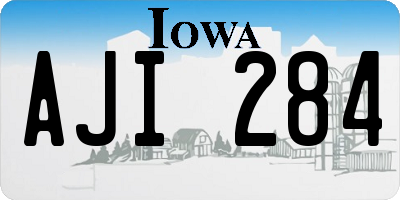 IA license plate AJI284