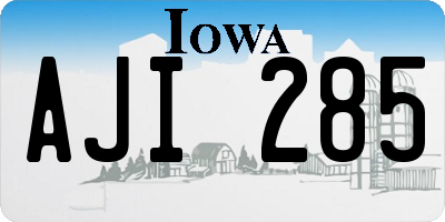 IA license plate AJI285