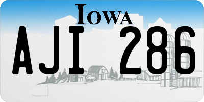 IA license plate AJI286
