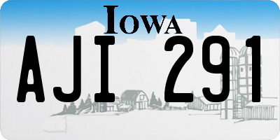 IA license plate AJI291