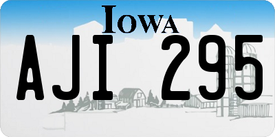 IA license plate AJI295