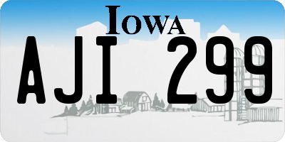 IA license plate AJI299