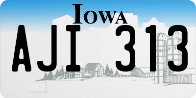IA license plate AJI313