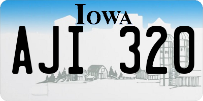 IA license plate AJI320