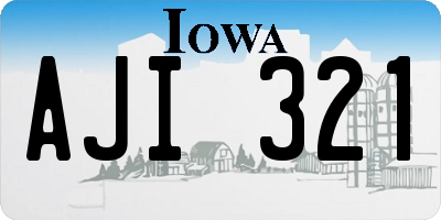 IA license plate AJI321