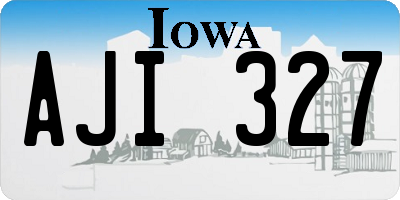 IA license plate AJI327