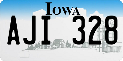 IA license plate AJI328