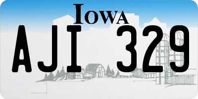 IA license plate AJI329