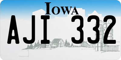 IA license plate AJI332