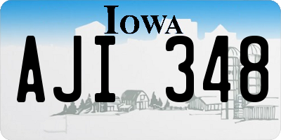 IA license plate AJI348