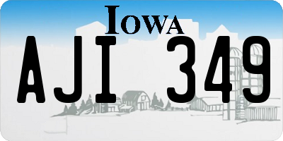 IA license plate AJI349