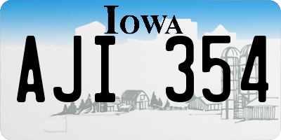 IA license plate AJI354