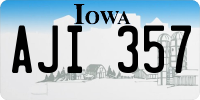 IA license plate AJI357