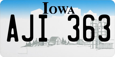 IA license plate AJI363