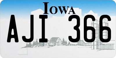 IA license plate AJI366