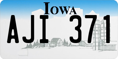 IA license plate AJI371