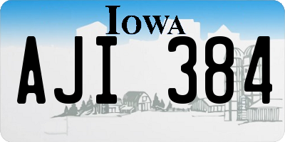 IA license plate AJI384