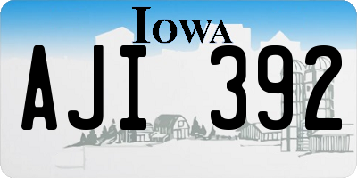 IA license plate AJI392