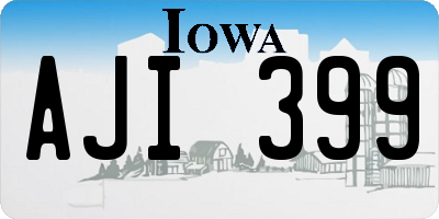 IA license plate AJI399