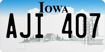 IA license plate AJI407