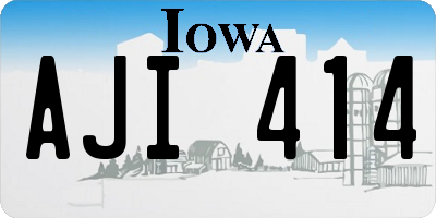 IA license plate AJI414