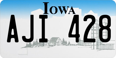 IA license plate AJI428