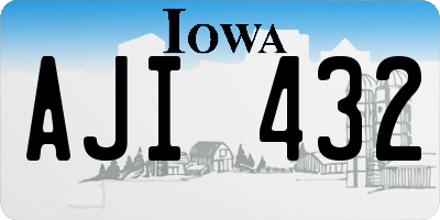 IA license plate AJI432