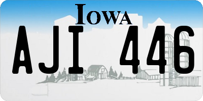 IA license plate AJI446