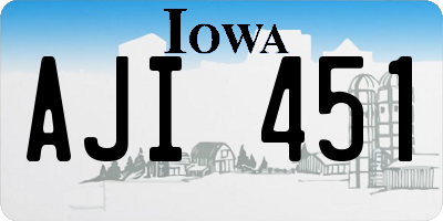 IA license plate AJI451