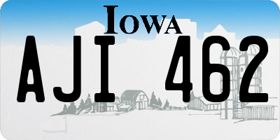 IA license plate AJI462