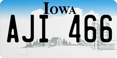 IA license plate AJI466
