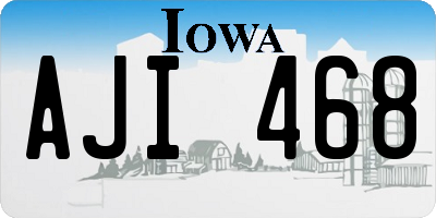 IA license plate AJI468