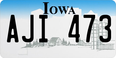 IA license plate AJI473