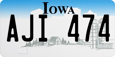 IA license plate AJI474