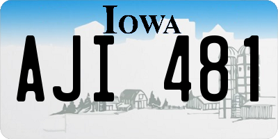 IA license plate AJI481