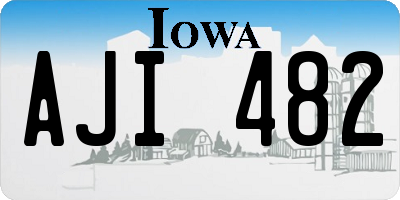 IA license plate AJI482