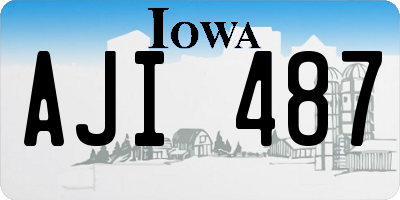 IA license plate AJI487