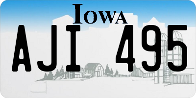 IA license plate AJI495
