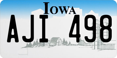 IA license plate AJI498