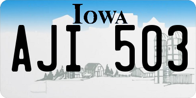 IA license plate AJI503