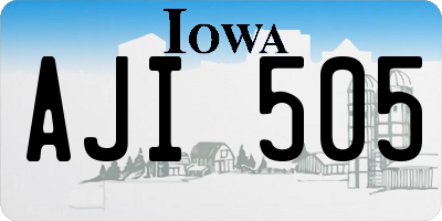 IA license plate AJI505