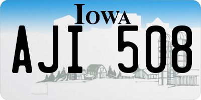 IA license plate AJI508