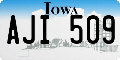 IA license plate AJI509