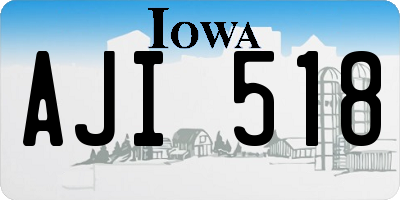 IA license plate AJI518