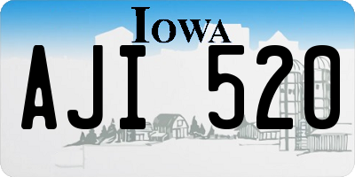 IA license plate AJI520