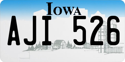 IA license plate AJI526